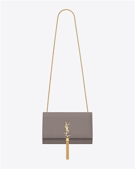 ysl kate bag grey|YSL kate bag with tassel.